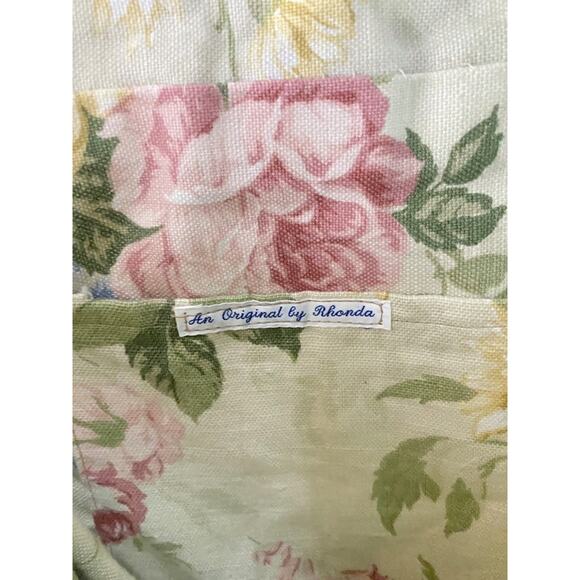 Tapestry Patchwork Crossbody Purse An Original by Rhonda Hand Sewn Green & Beige - Picture 10 of 10